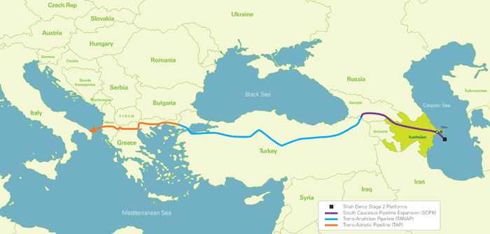 `TAP to continue to progress safe transportation route for Caspian gas`